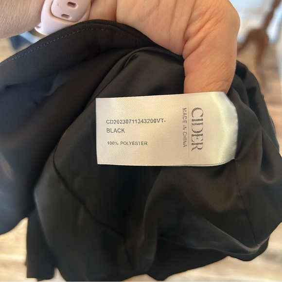 Cider Women Vest S Asymmetrical Button Black Y2K Rachel Friends Preppy Suit NWT - Picture 6 of 6